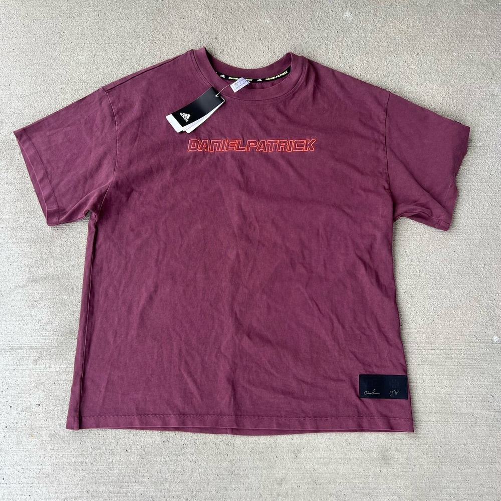 NWT Daniel Patrick x Adidas James Harden T-Shirt Men's S Maroon FR5636